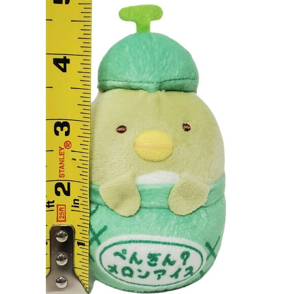 San-X Sumikko Gurashi Melon Ice Cream Penguin 4" Plush Green Stuffed Animal 2018 - Picture 12 of 13